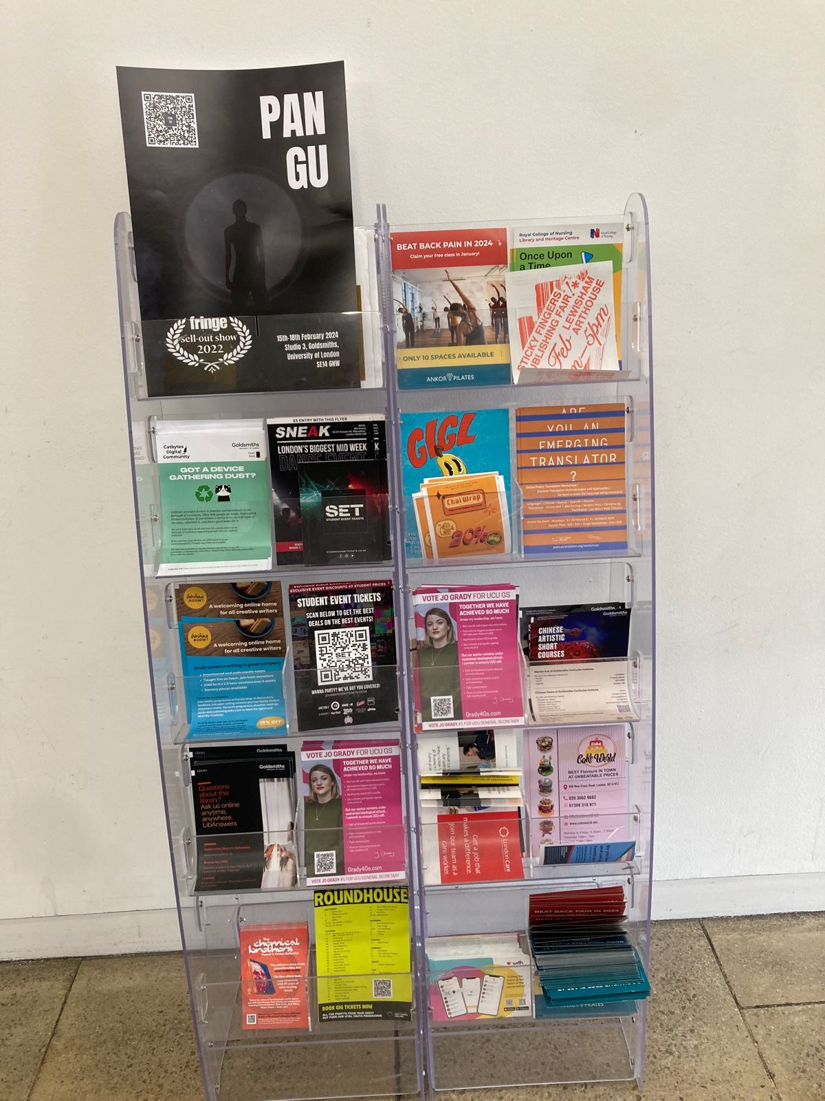 Grady4GS leaflets in a leaflet stand